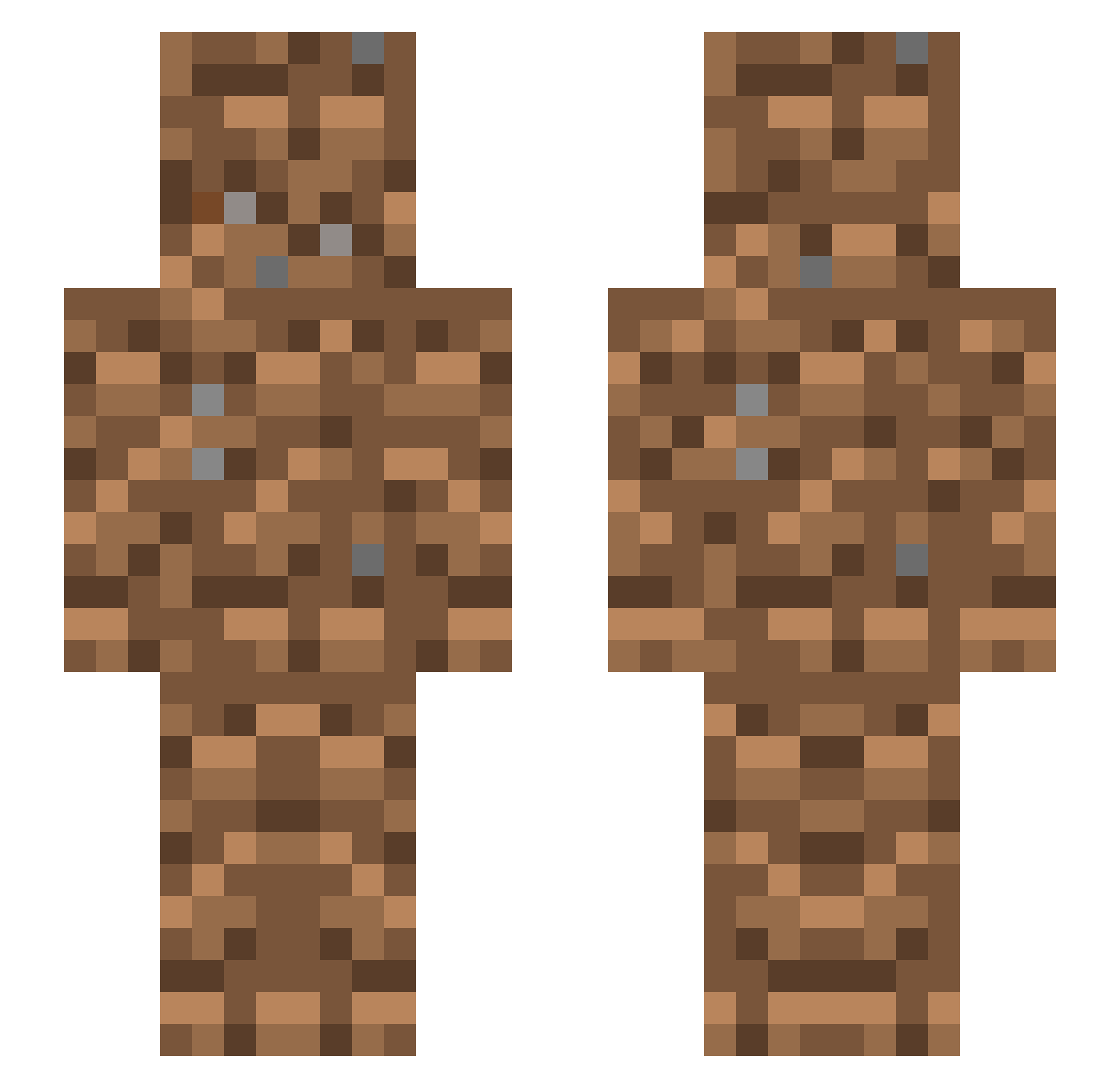 DrillaDrilla Minecraft skin, front and back view