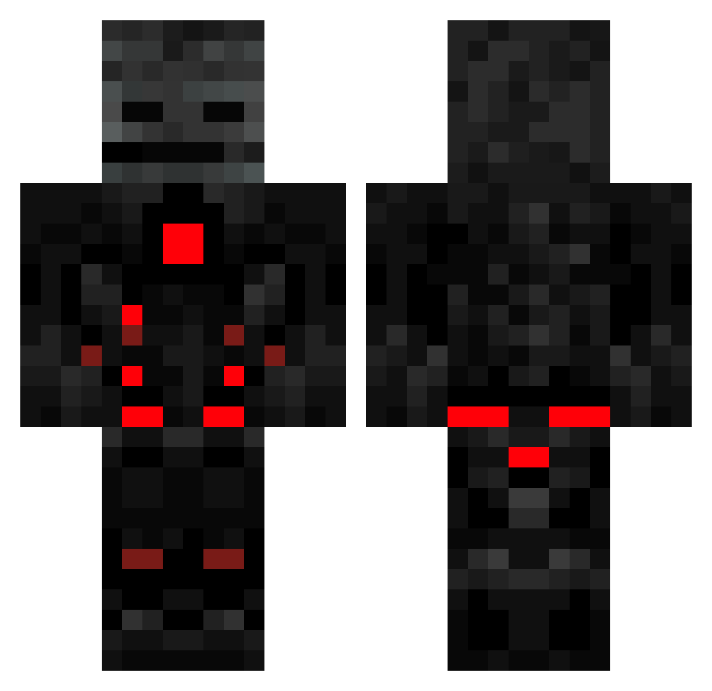 Cezqr Minecraft skin, front and back view