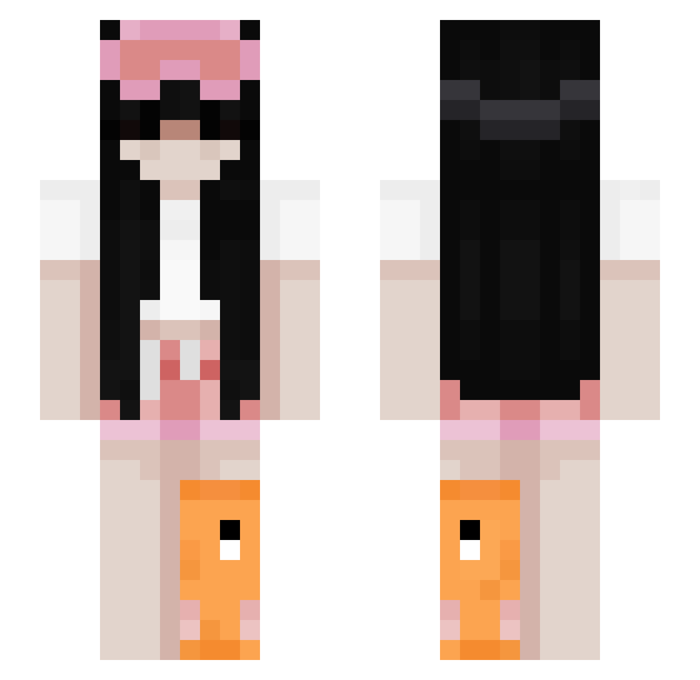 StickyUp Minecraft skin, front and back view