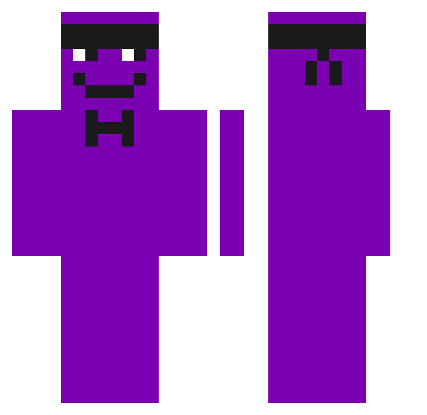 MaybeCris Minecraft skin, front and back view