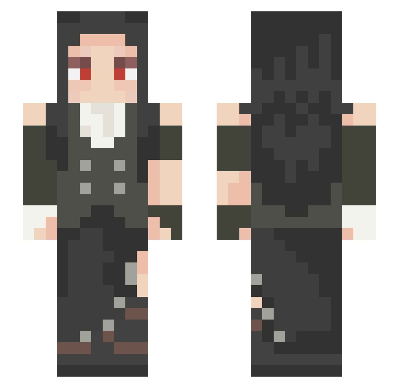 Gamergamercrazy Minecraft skin, front and back view