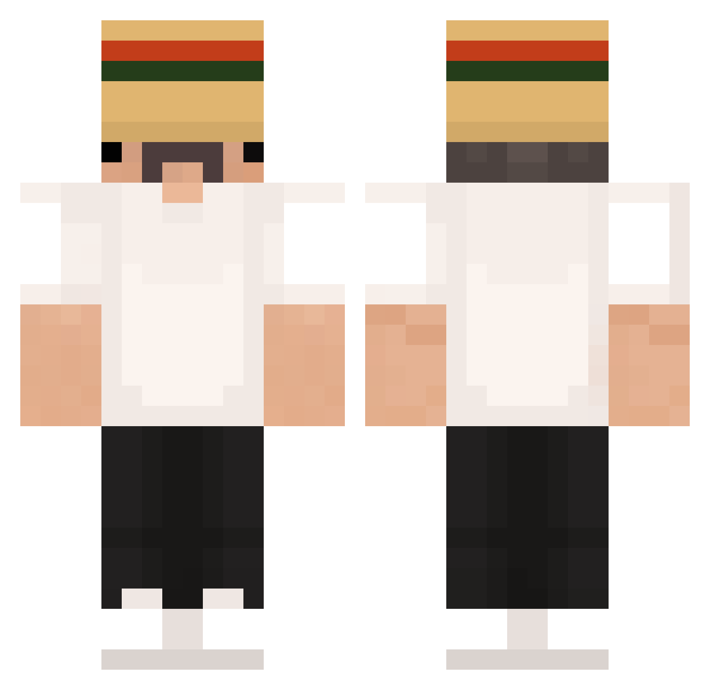 Mazinger_A Minecraft skin, front and back view