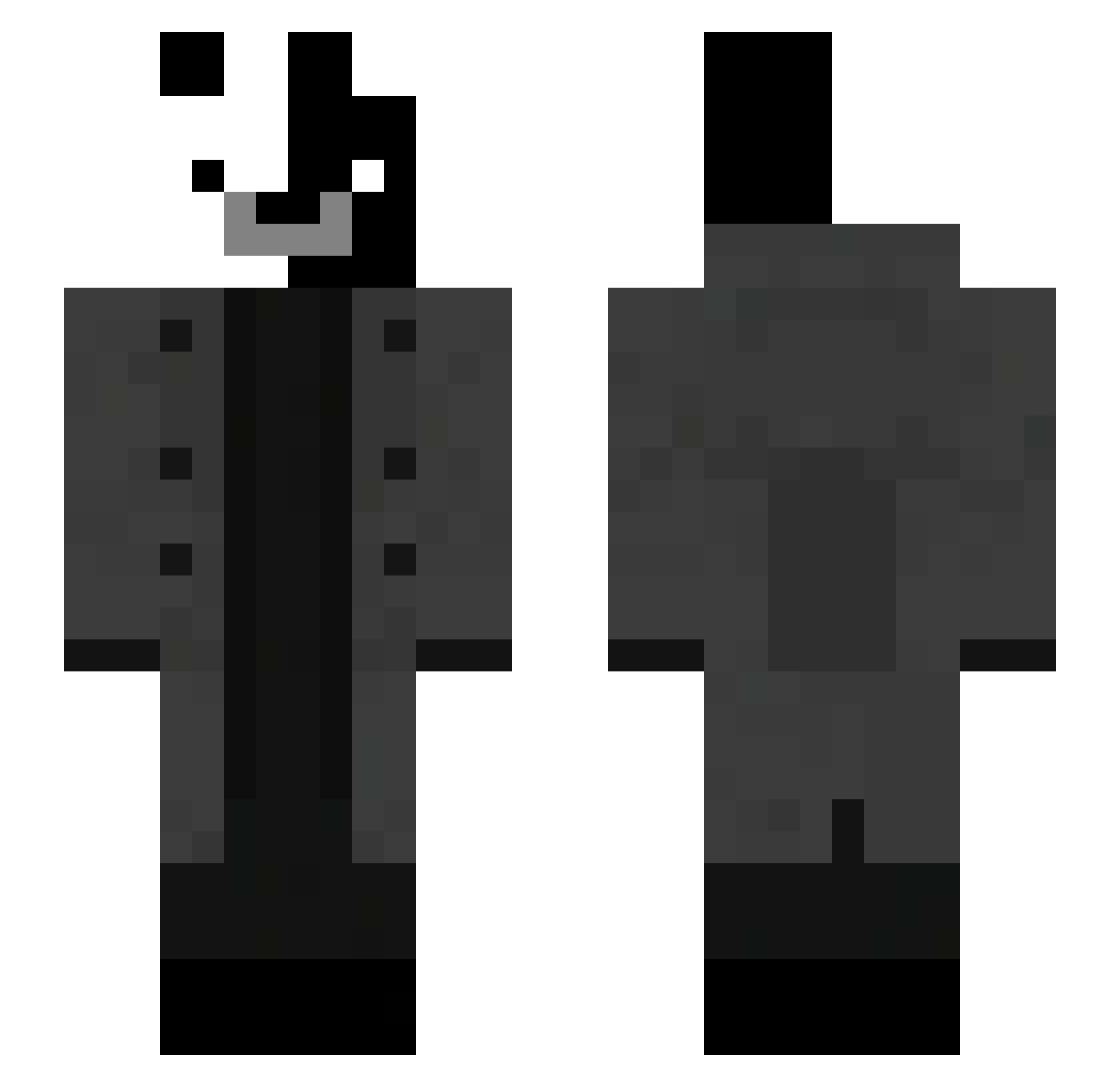 x49gaming Minecraft skin, front and back view