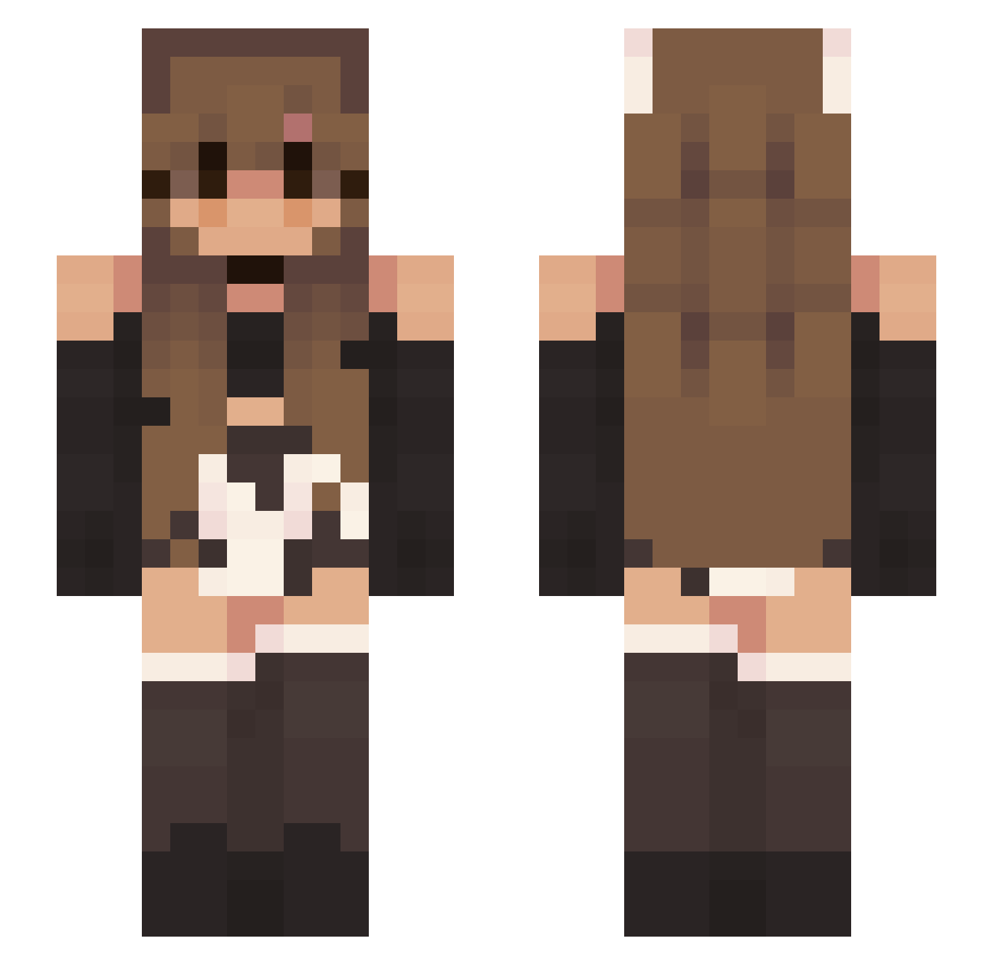 alessioHt3 Minecraft skin, front and back view