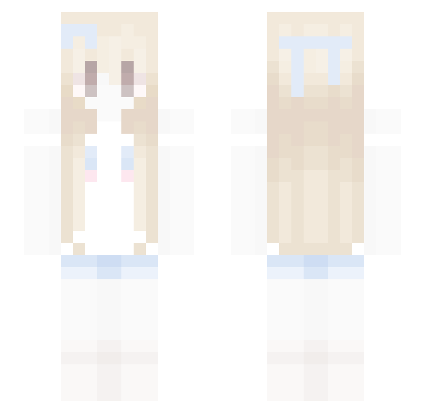 marifort Minecraft skin, front and back view