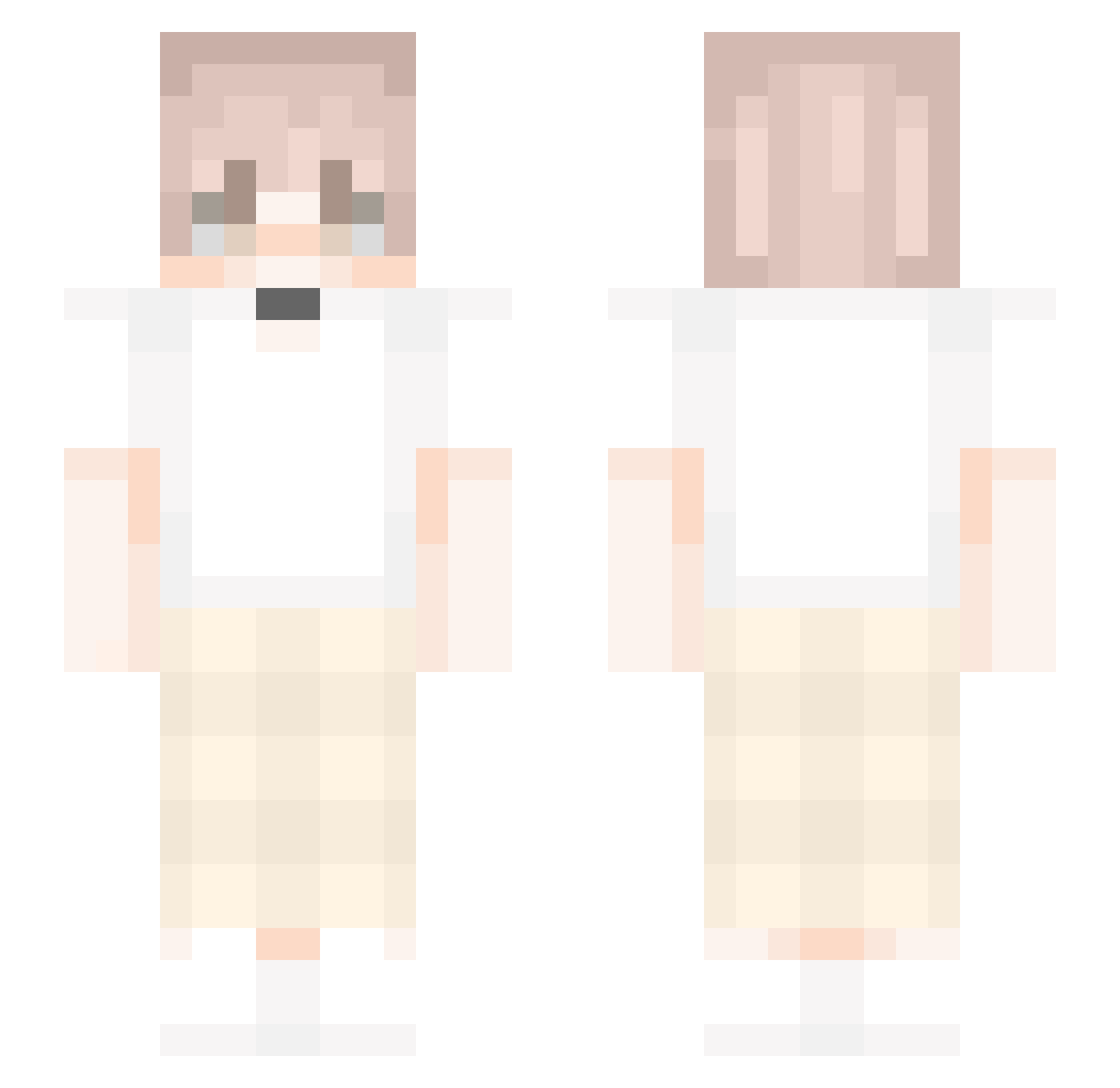 Lyaker Minecraft skin, front and back view