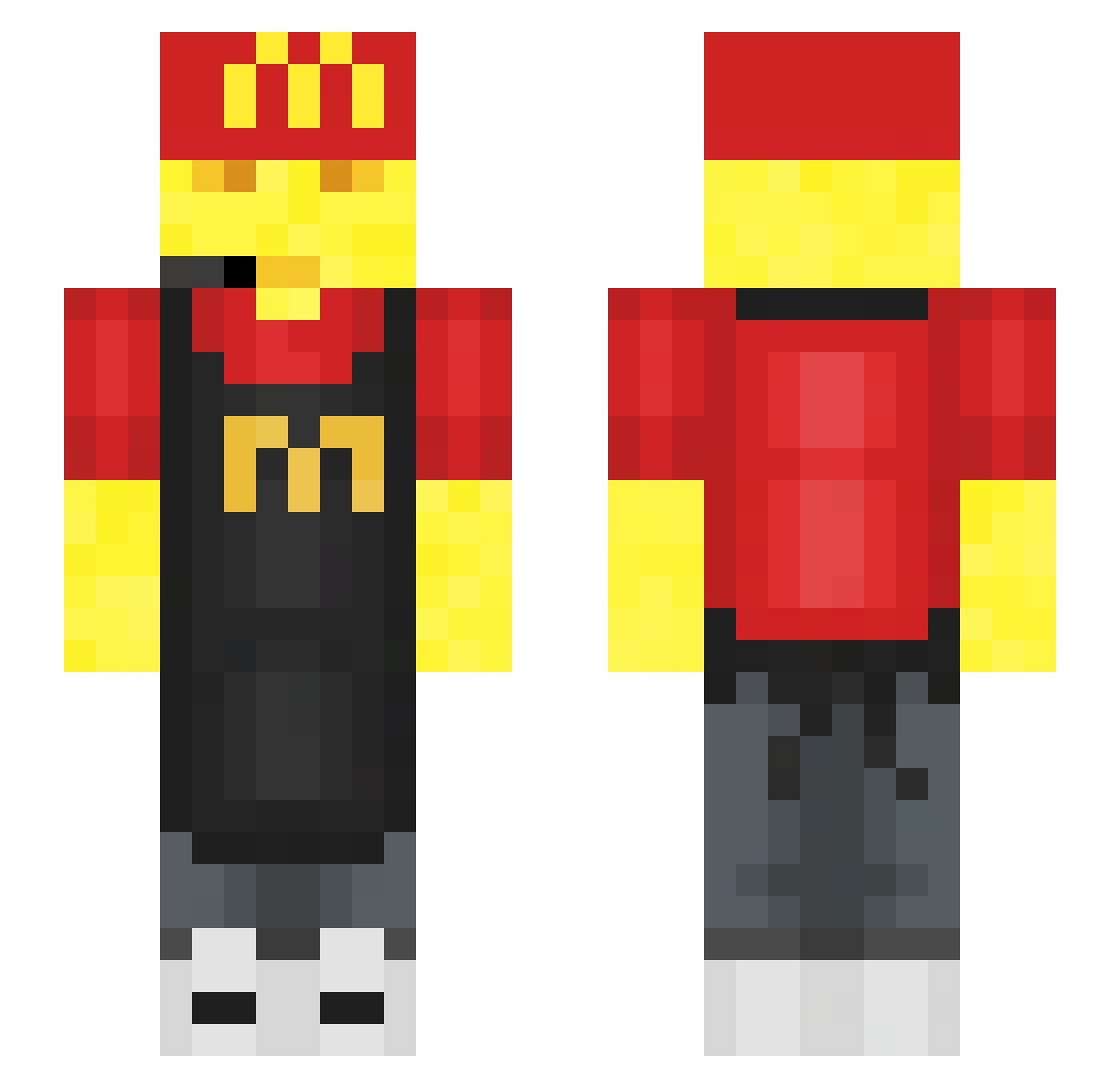 Joakin006 Minecraft skin, front and back view