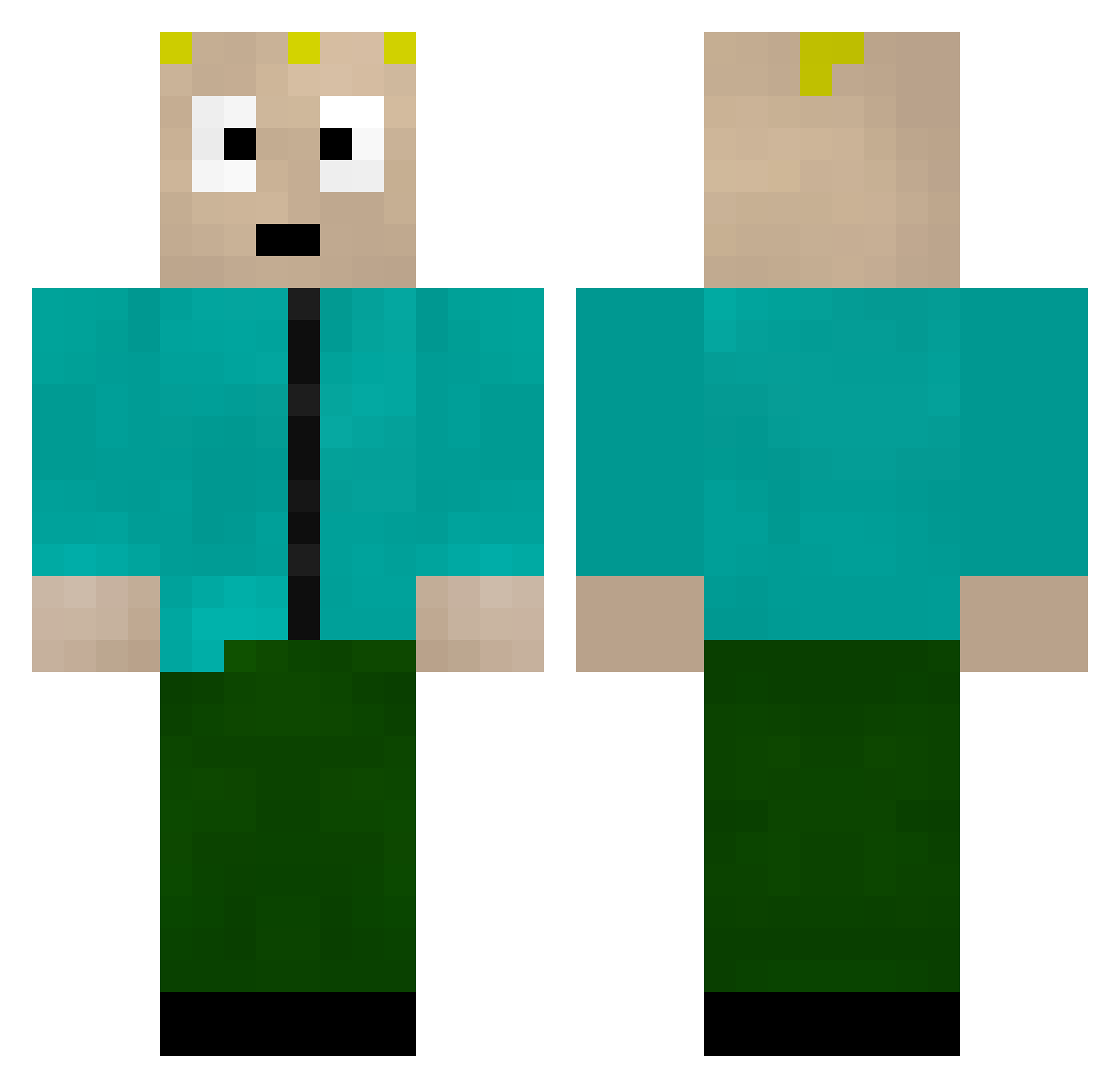 Lewski17 Minecraft skin, front and back view