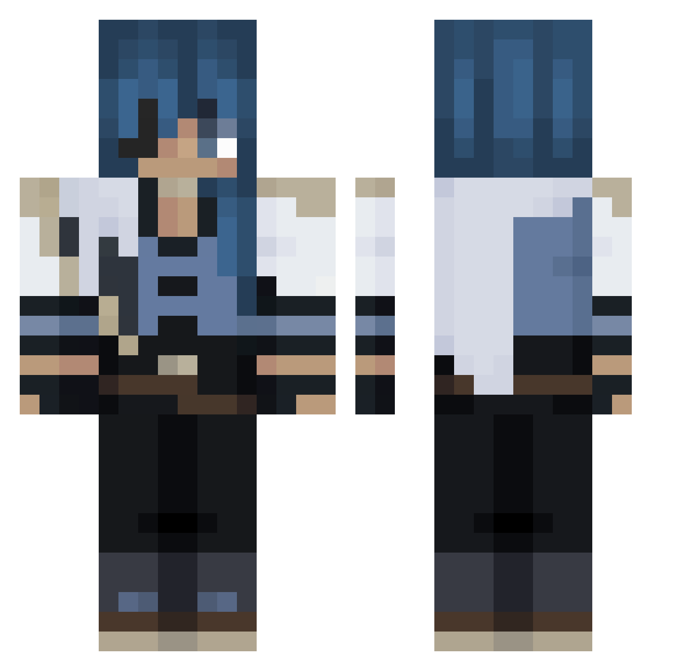 Bongos Minecraft skin, front and back view