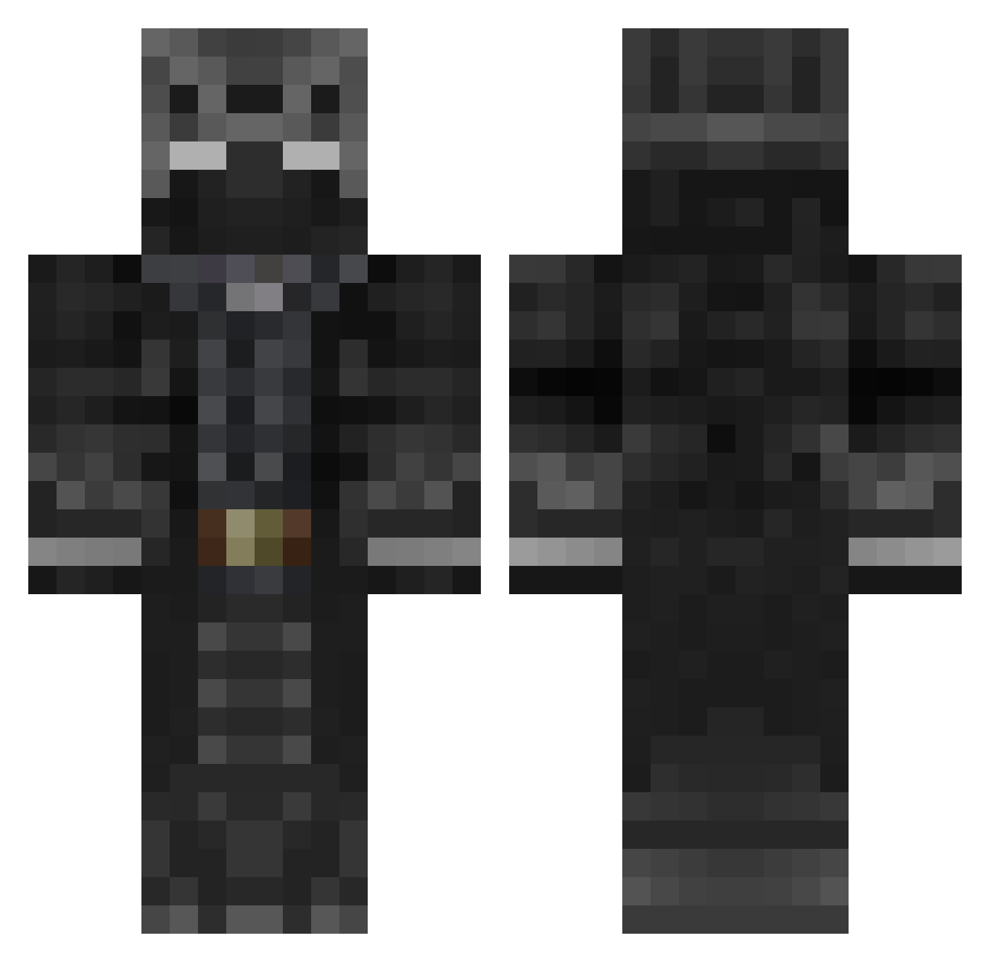 MicrowavedRat Minecraft skin, front and back view