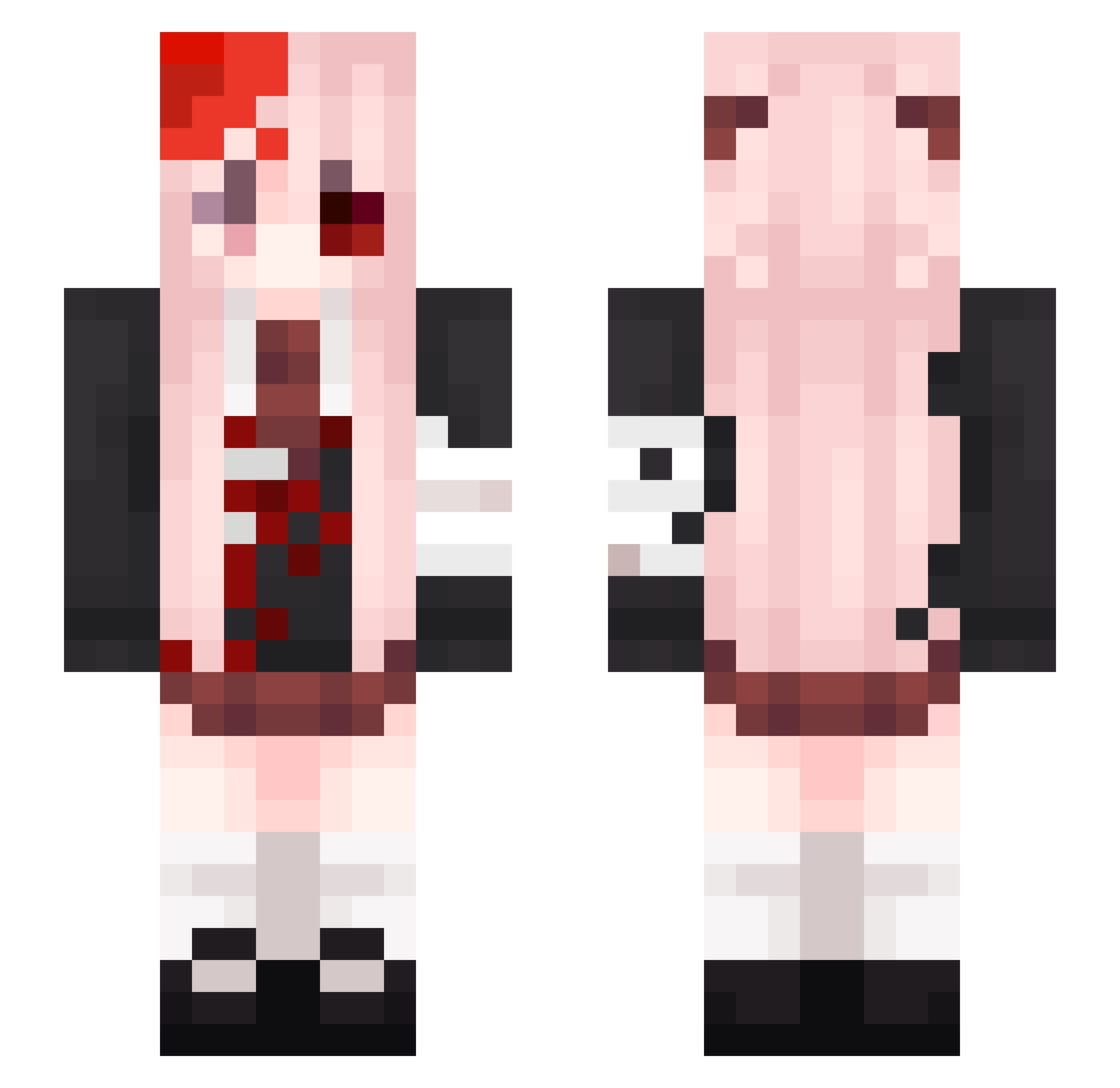 IXcary0628 Minecraft skin, front and back view
