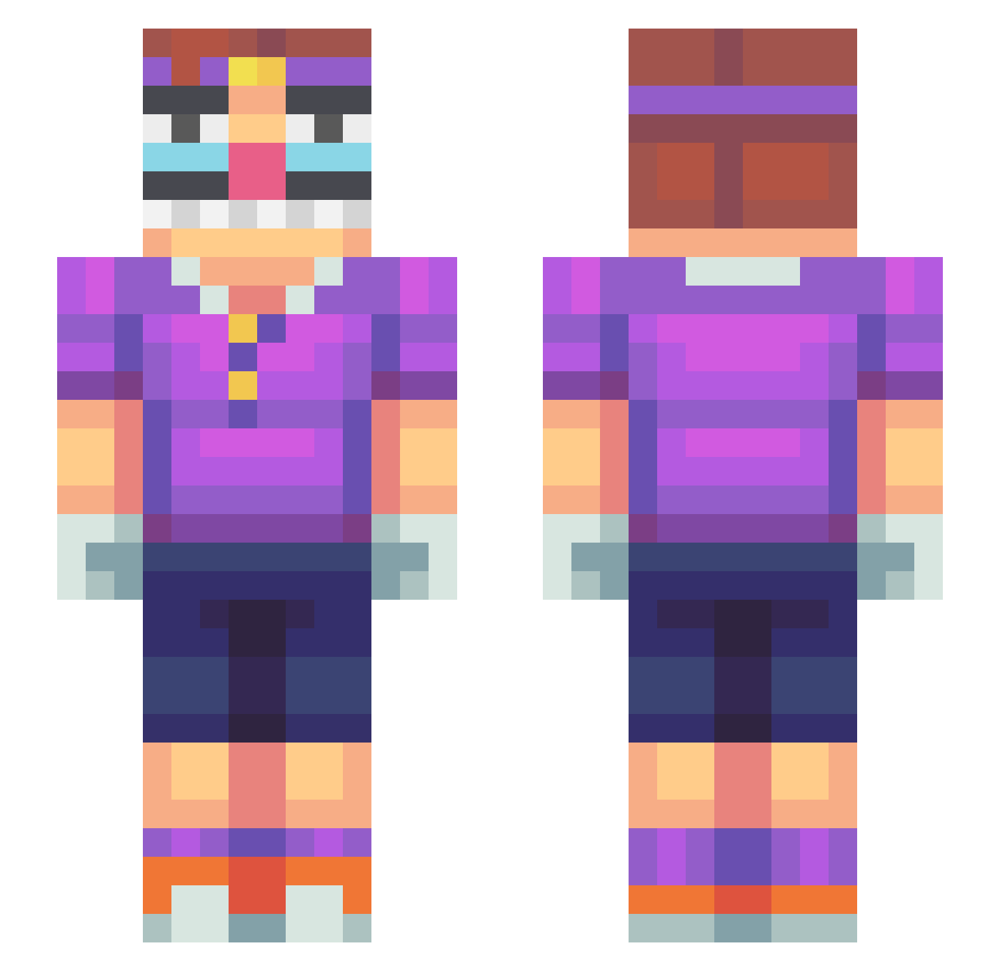 Igiulaw Minecraft skin, front and back view