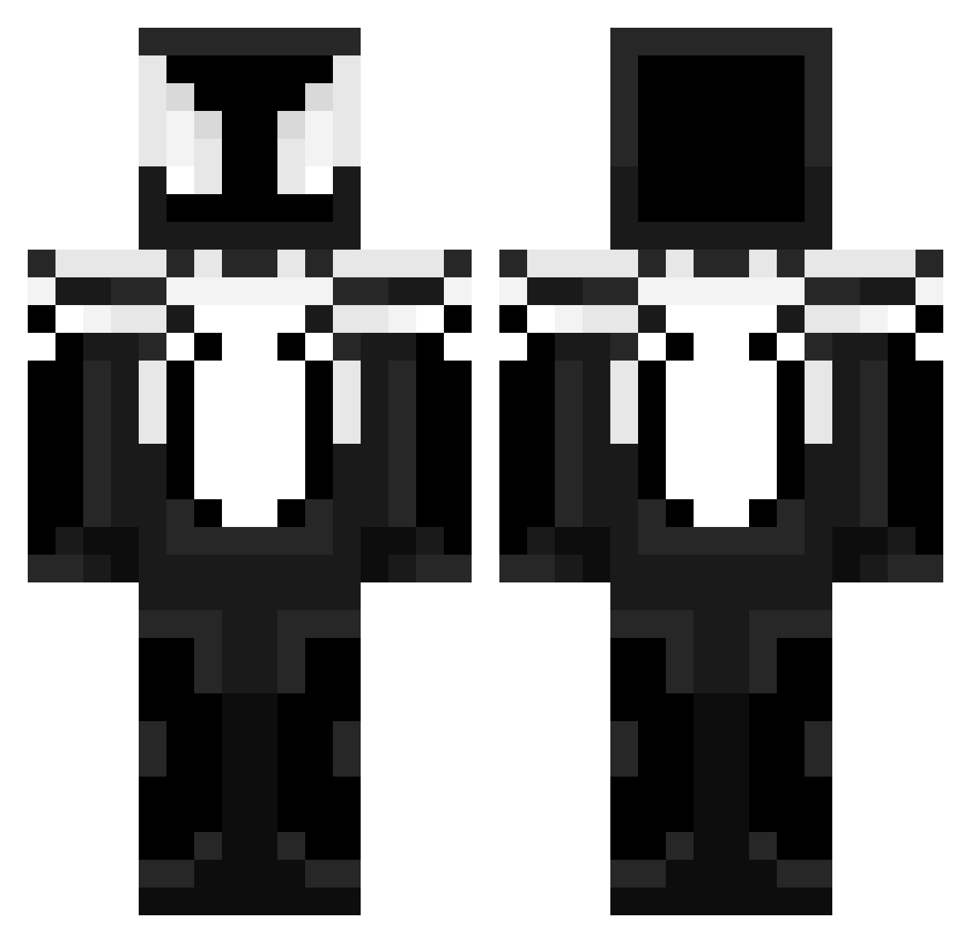 GANSTACHRIS Minecraft skin, front and back view
