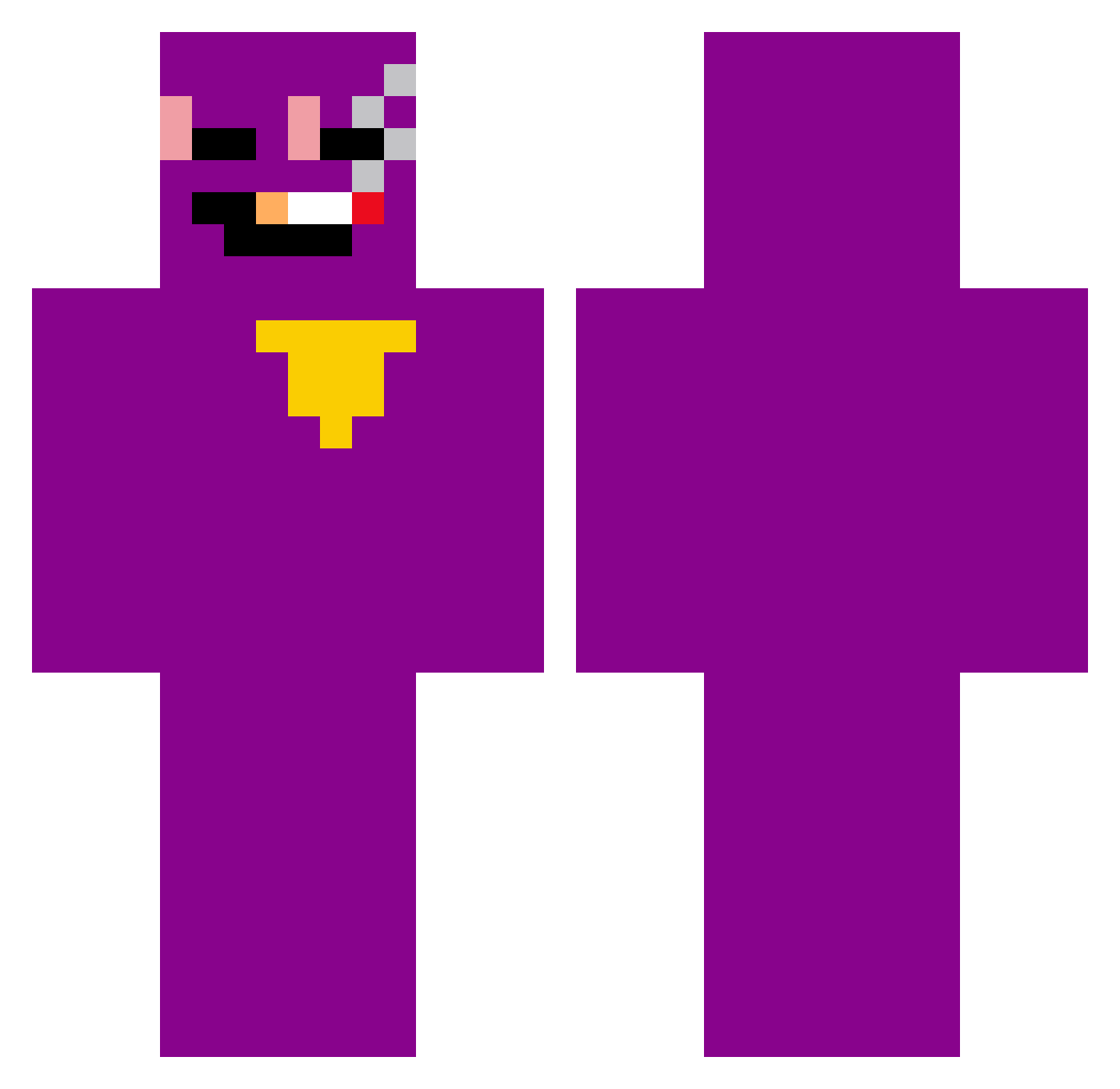 MajkelWazelina Minecraft skin, front and back view