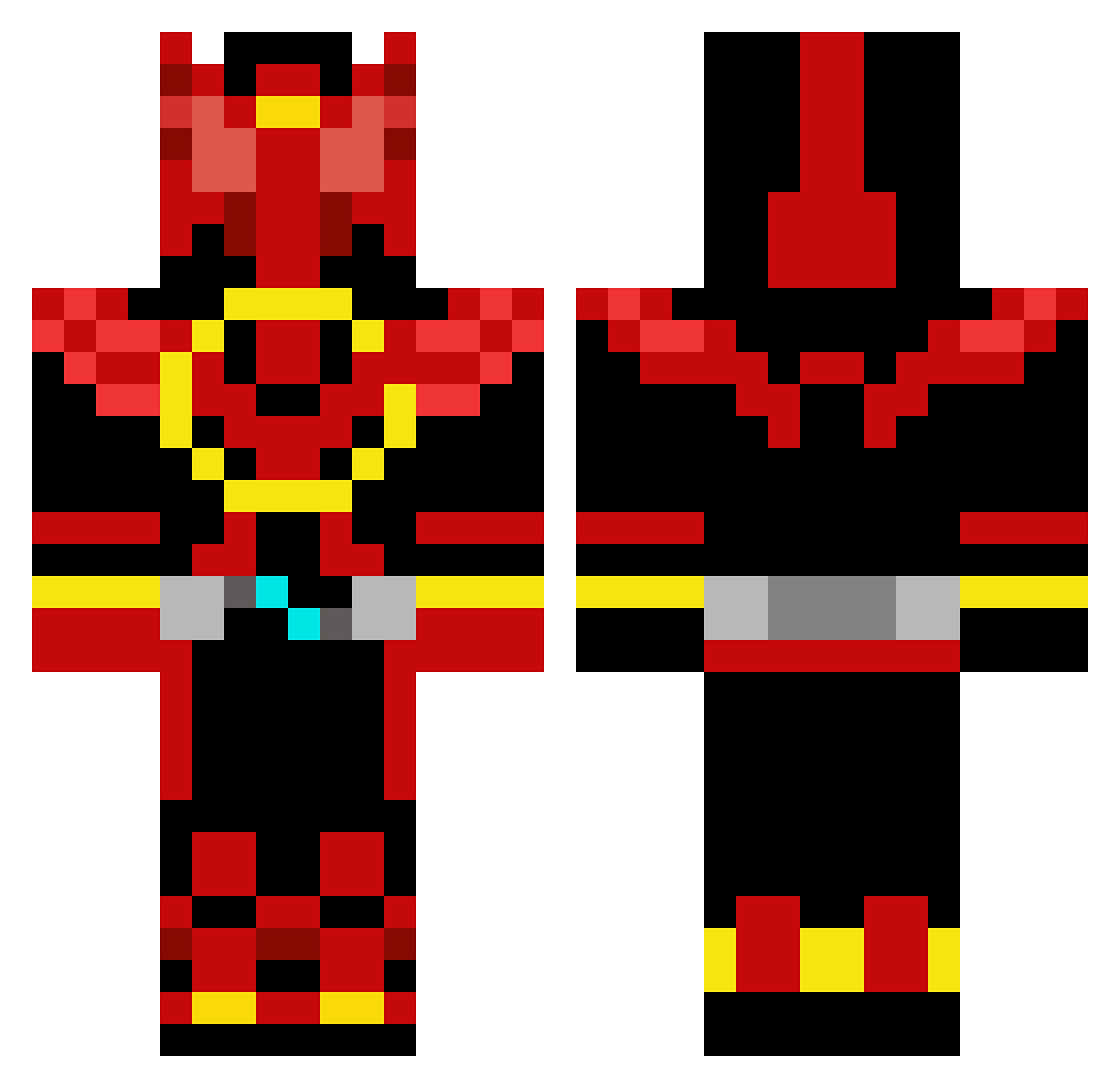 TheLuxer22 Minecraft skin, front and back view