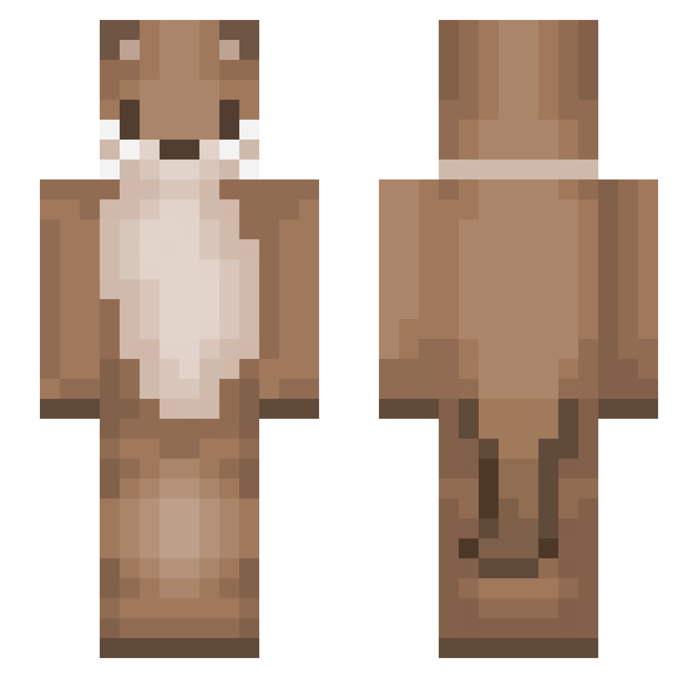 Koh69 Minecraft skin, front and back view