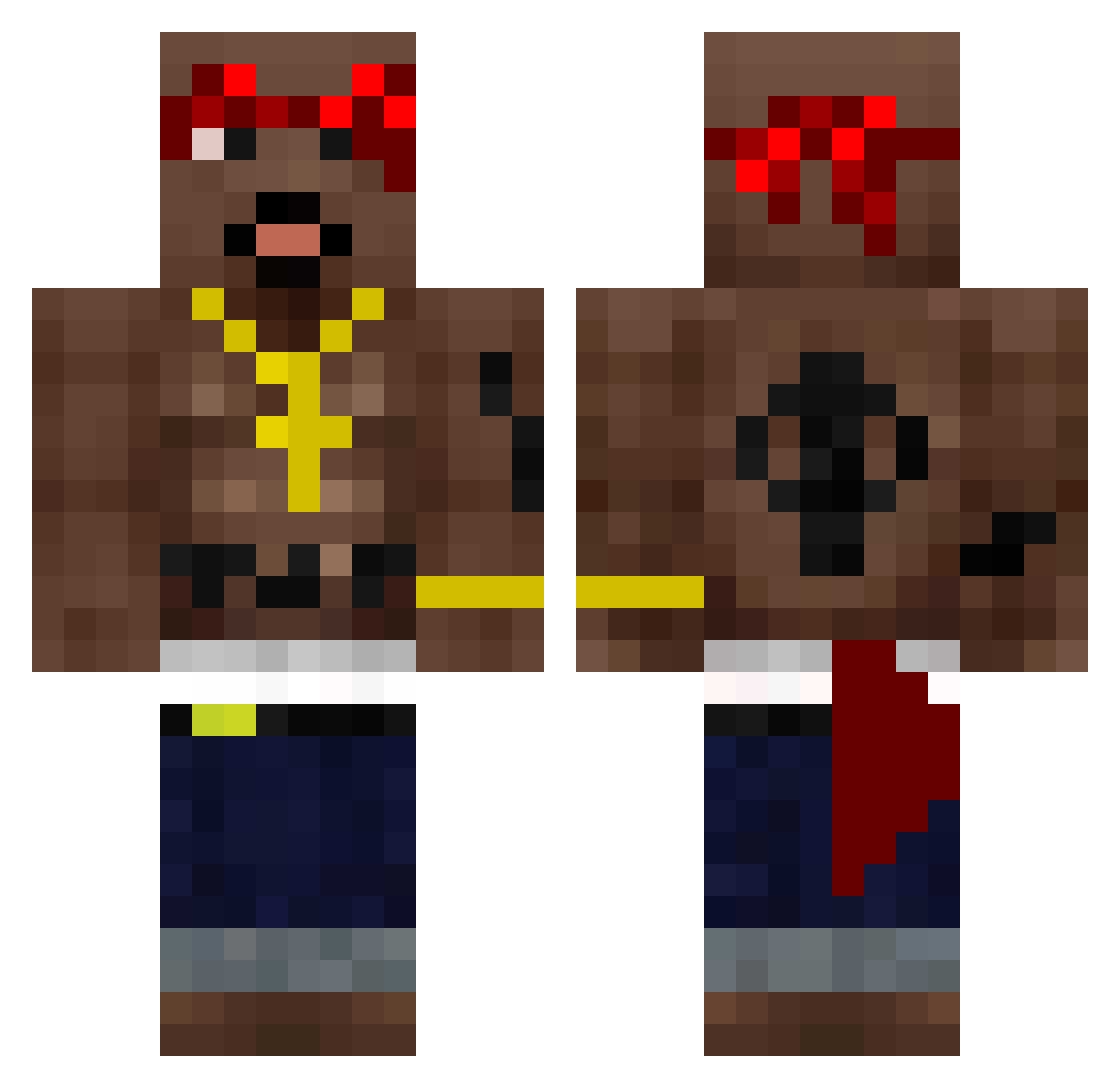 KefeeCalebb Minecraft skin, front and back view