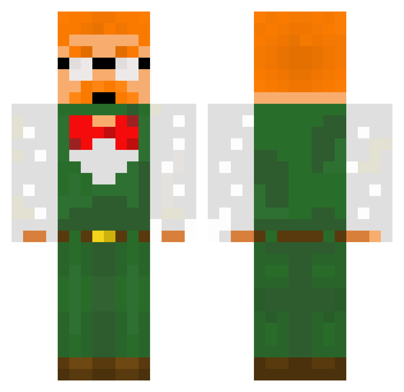 _Haga__ Minecraft skin, front and back view