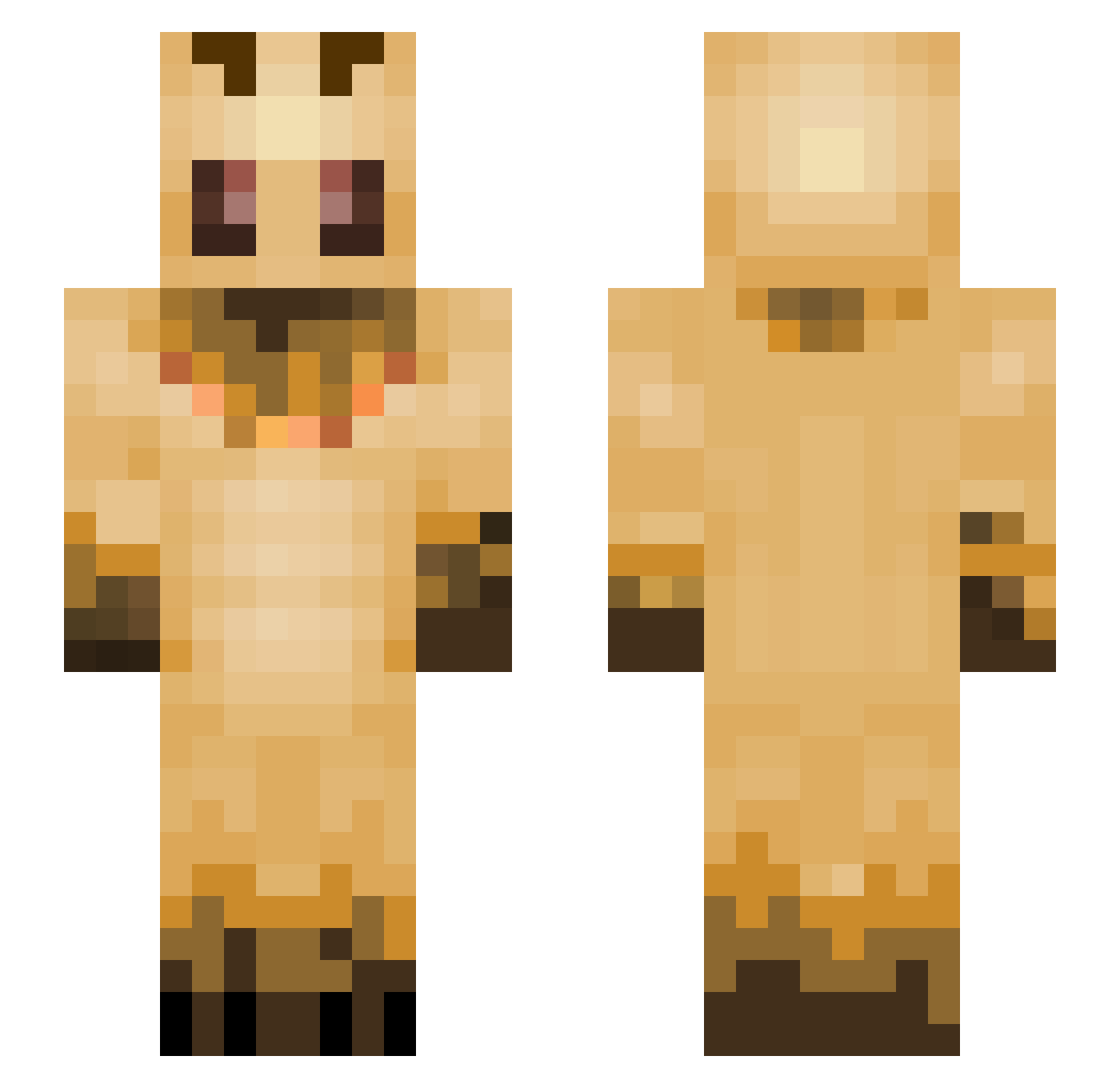 OreoOAC Minecraft skin, front and back view