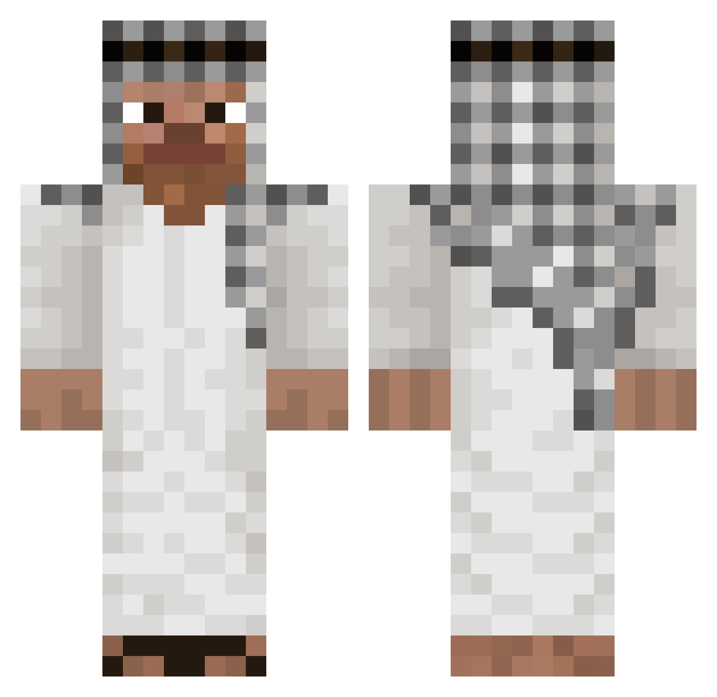 Xyylon Minecraft skin, front and back view