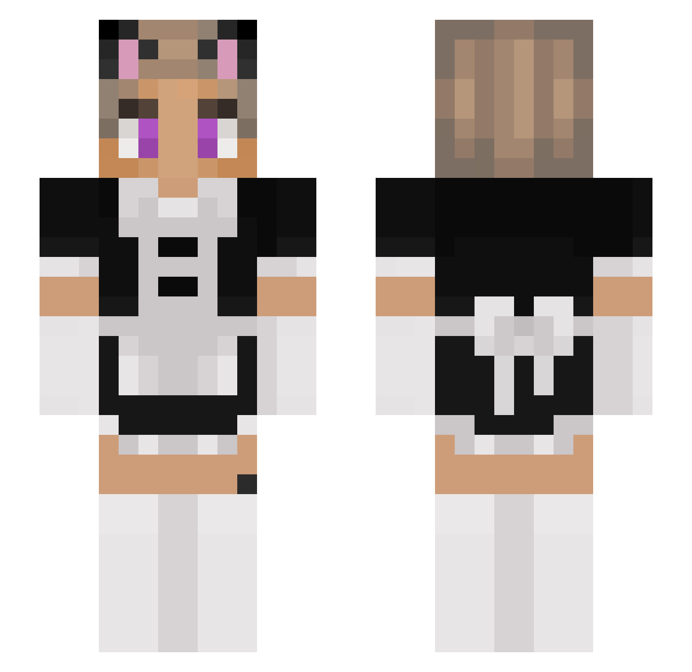 _Bkueok_ Minecraft skin, front and back view