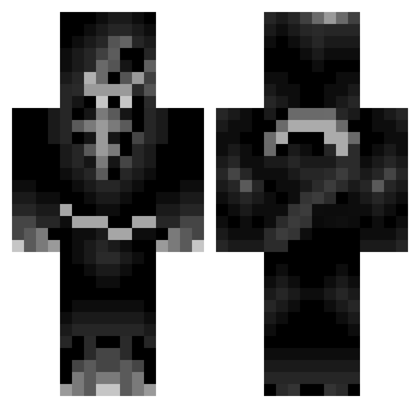 V0rtexi_ Minecraft skin, front and back view
