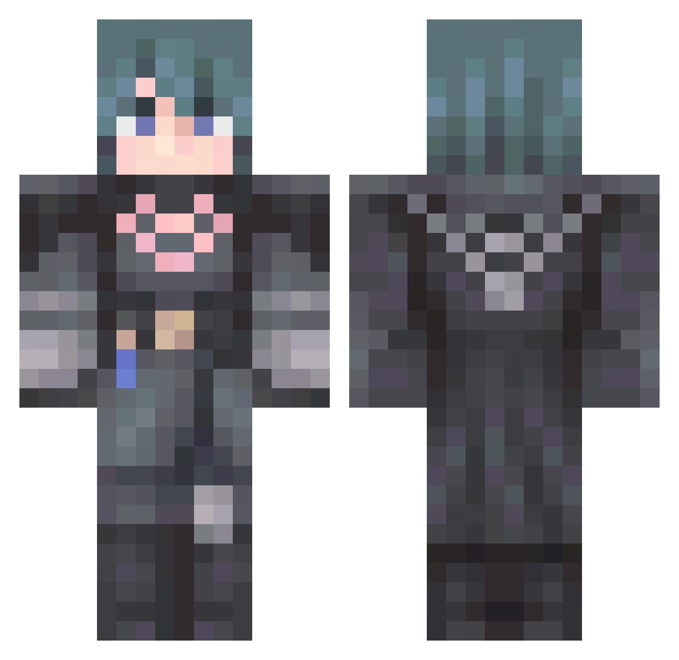 Tagwail Minecraft skin, front and back view