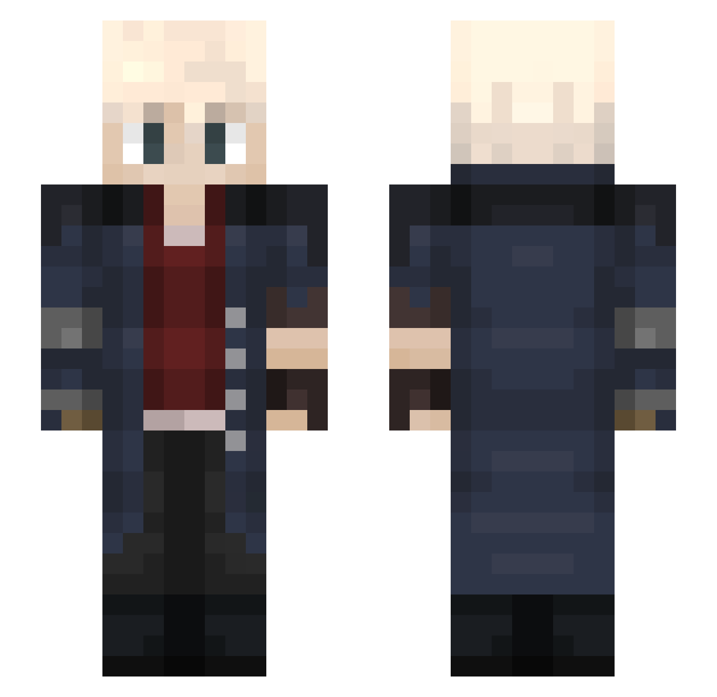 Logitacs Minecraft skin, front and back view
