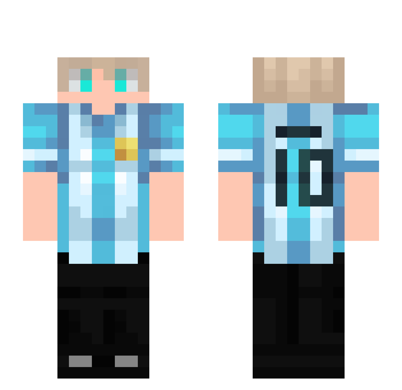 braiantheplugg Minecraft skin, front and back view