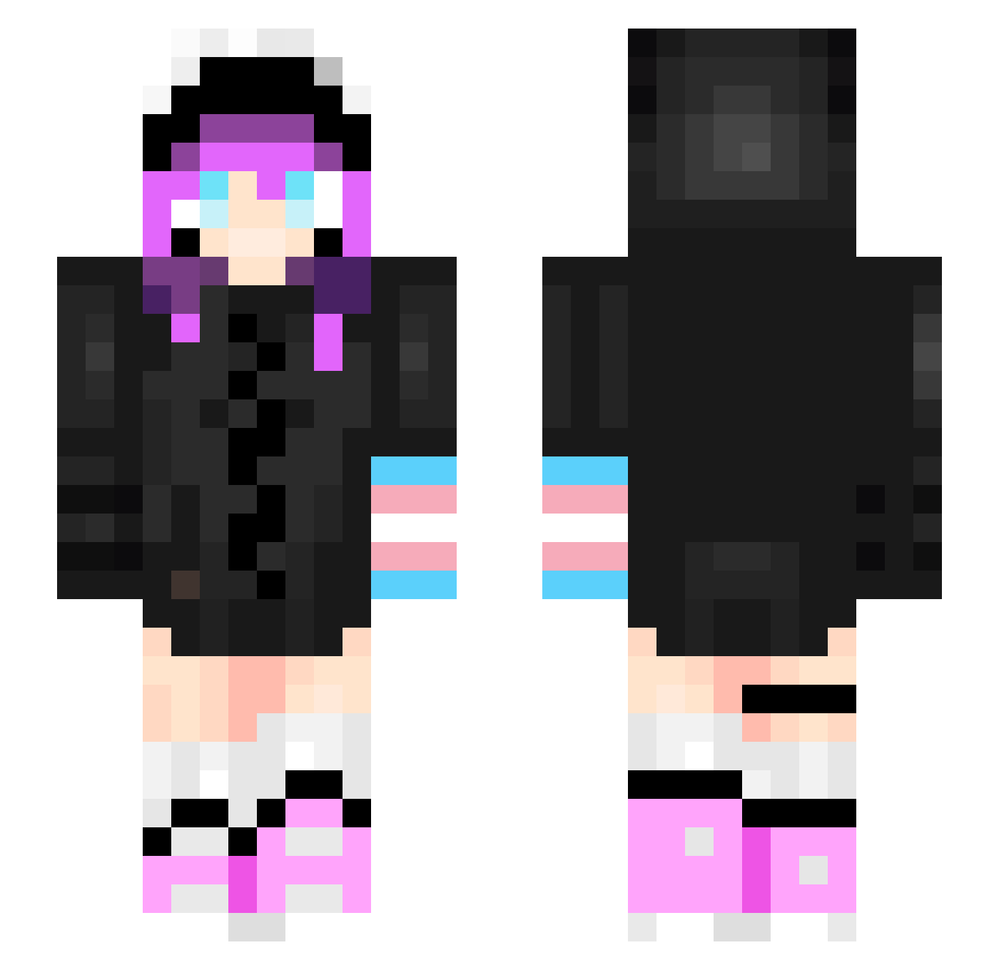 MayaXTG Minecraft skin, front and back view