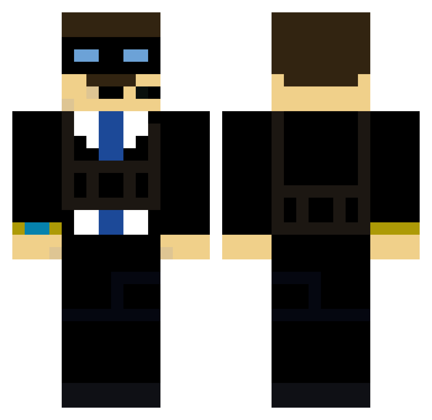 Lankish Minecraft skin, front and back view