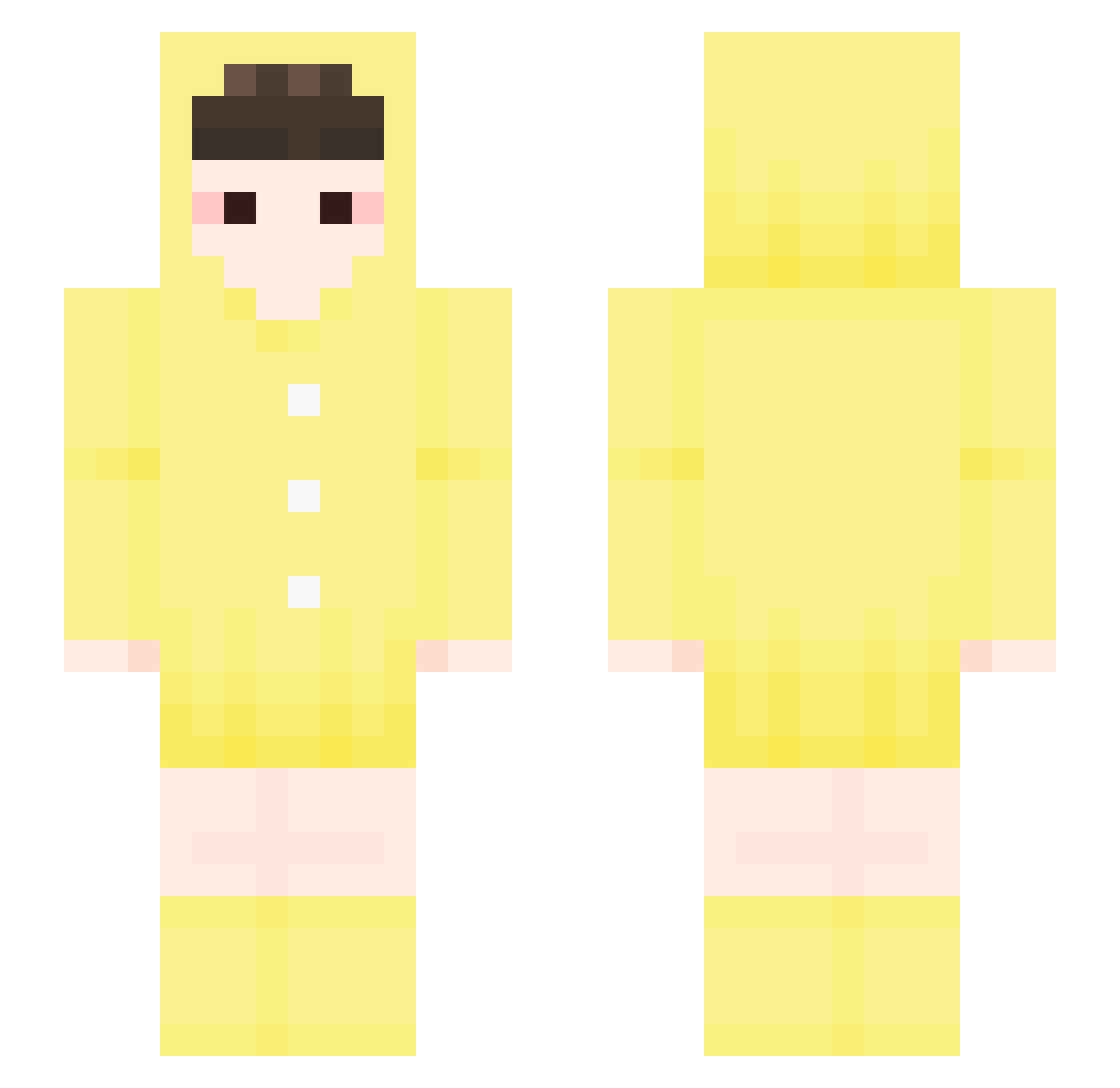 MollangS2 Minecraft skin, front and back view