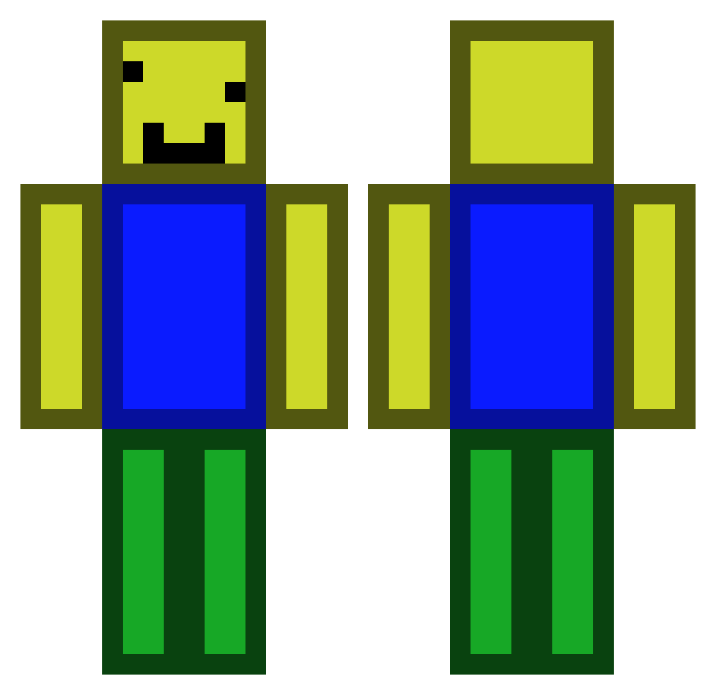 Vire Minecraft skin, front and back view