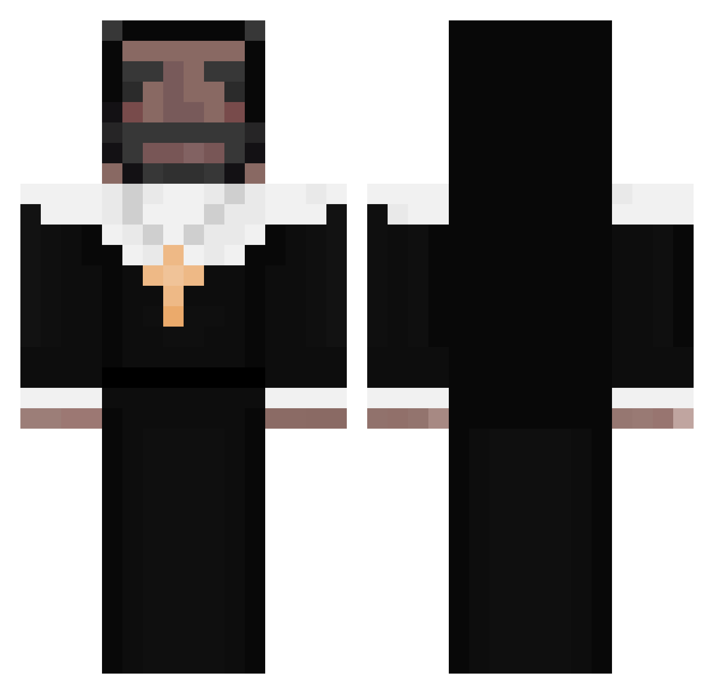 byemugetsu Minecraft skin, front and back view