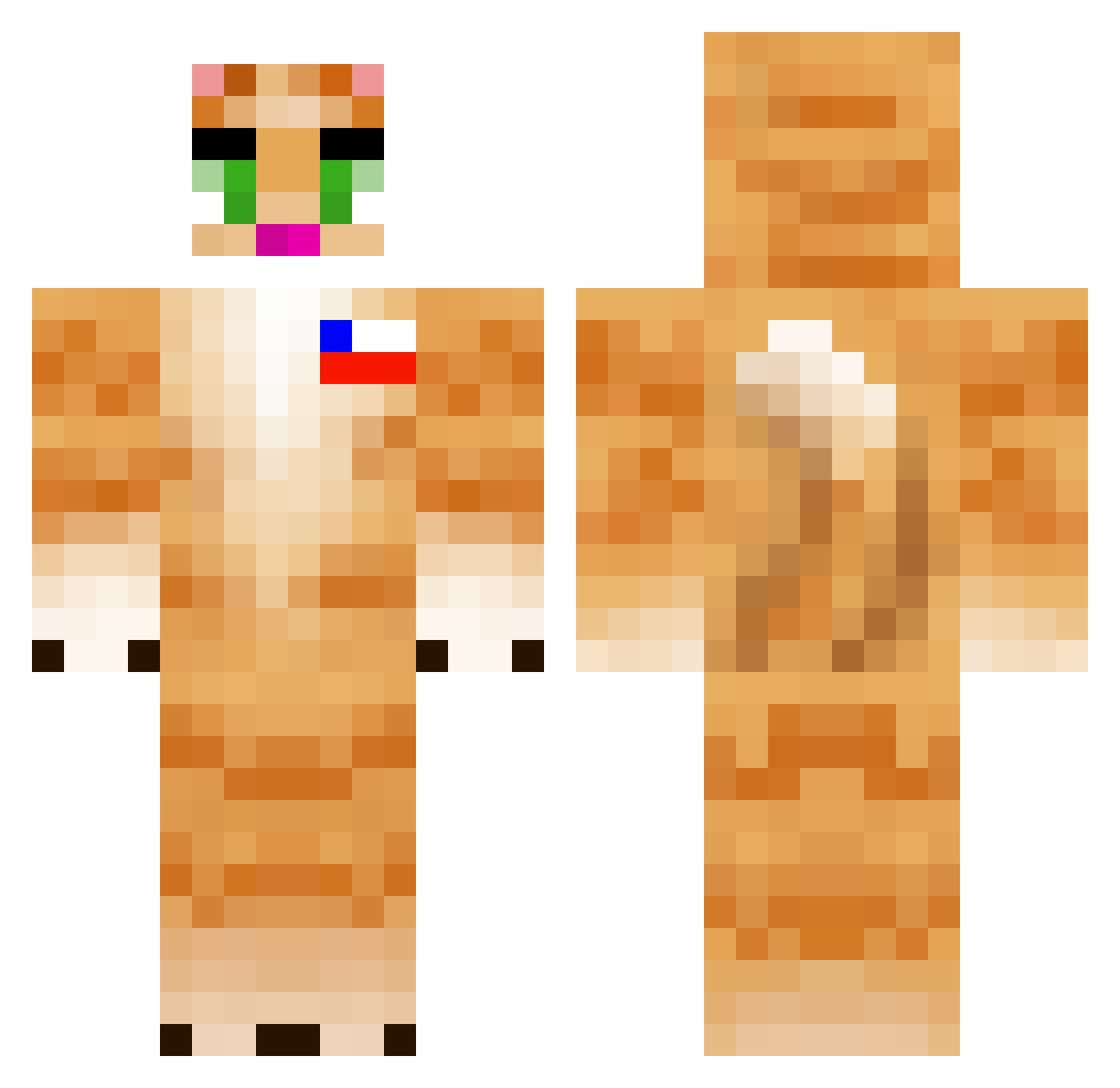 kittencats999 Minecraft skin, front and back view