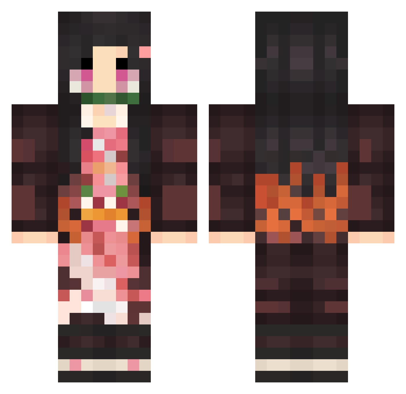 Ha1oIsAThey Minecraft skin, front and back view