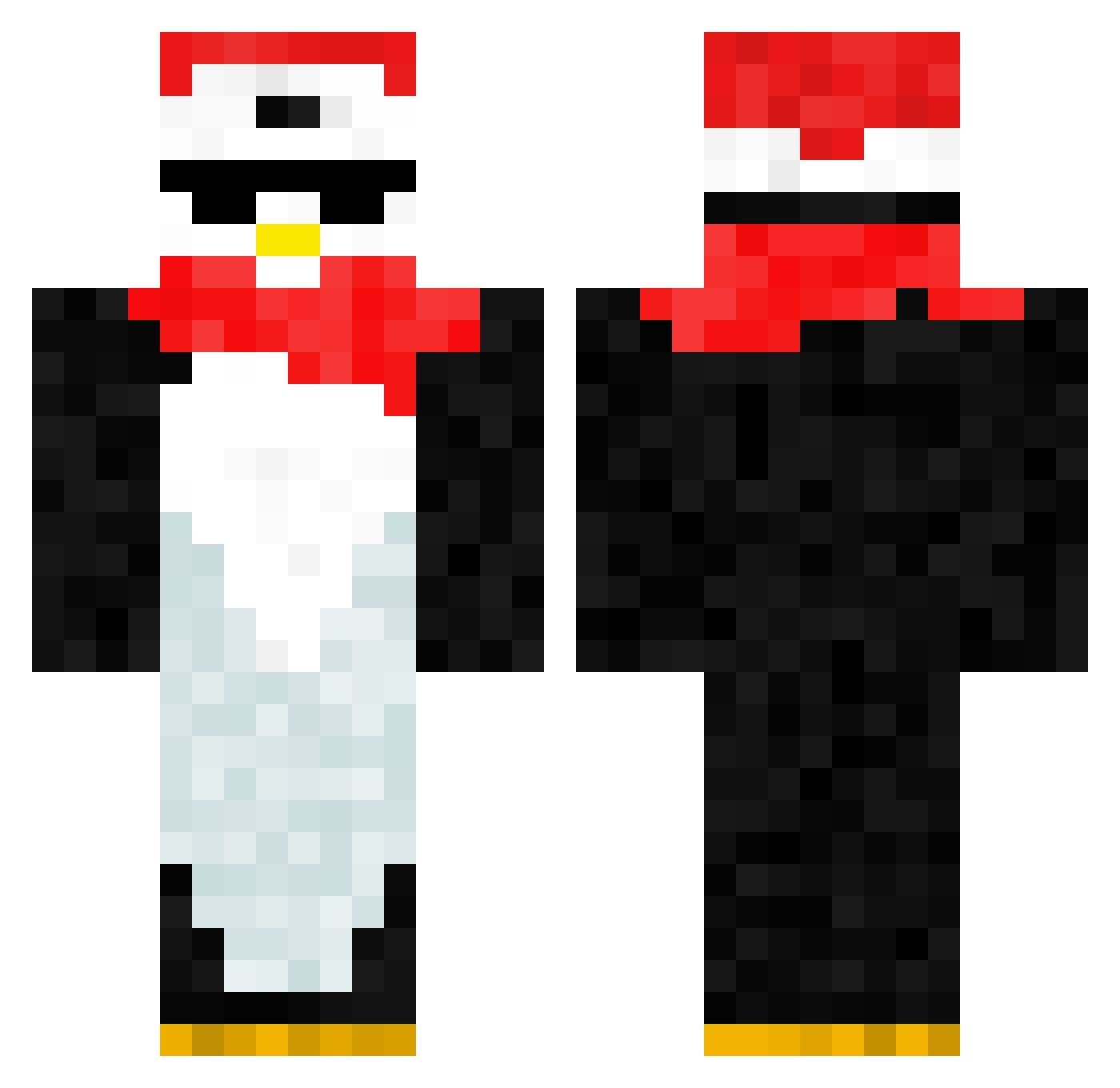 Pengweno1 Minecraft skin, front and back view