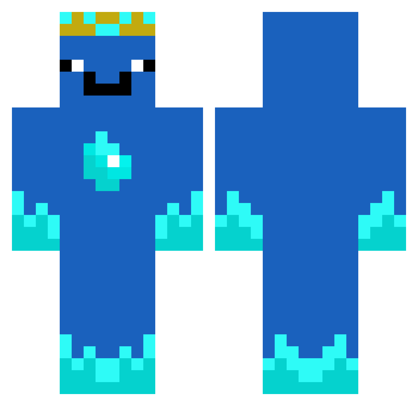 11INFINITY11 Minecraft skin, front and back view