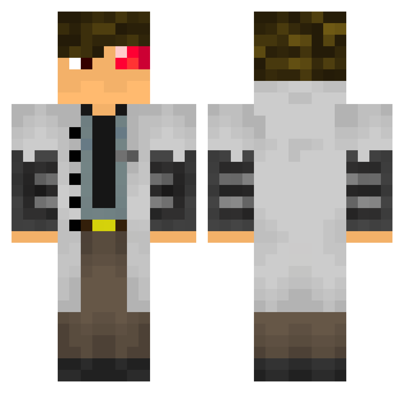 Miggy_ Minecraft skin, front and back view