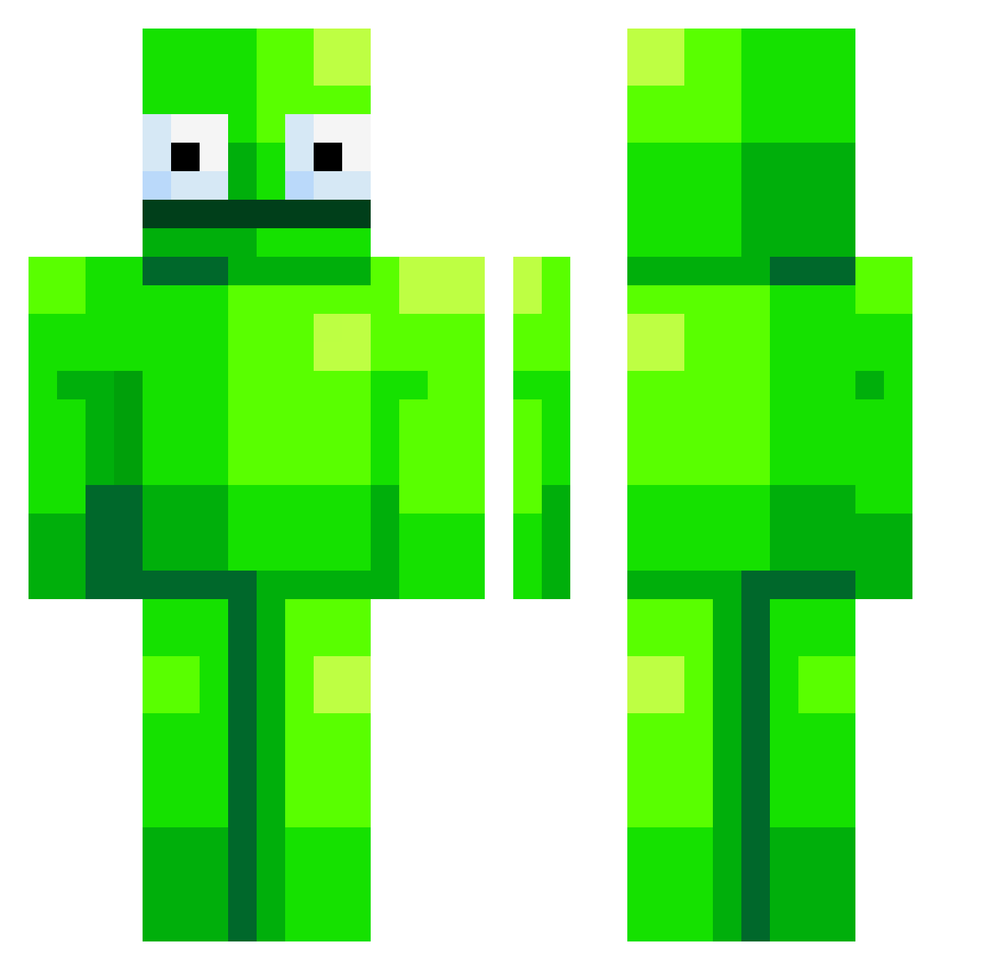 _Odubs Minecraft skin, front and back view