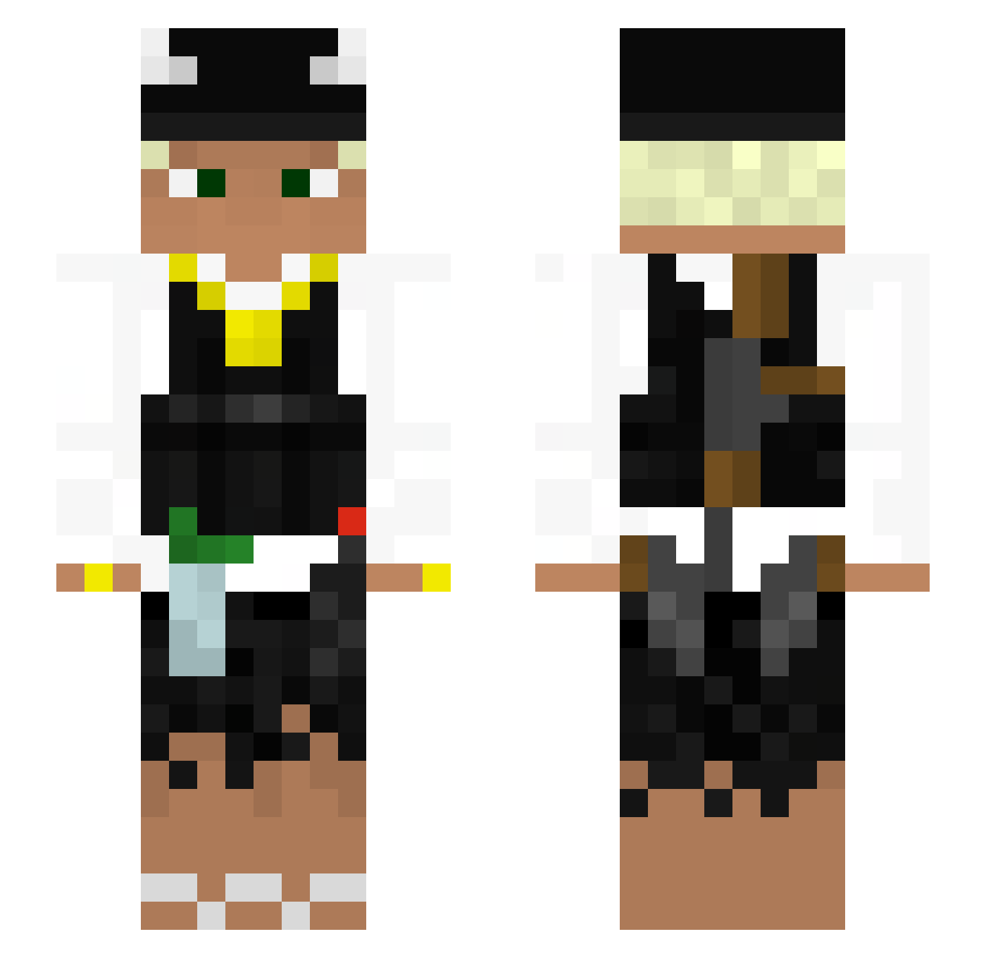 MagiPvP Minecraft skin, front and back view