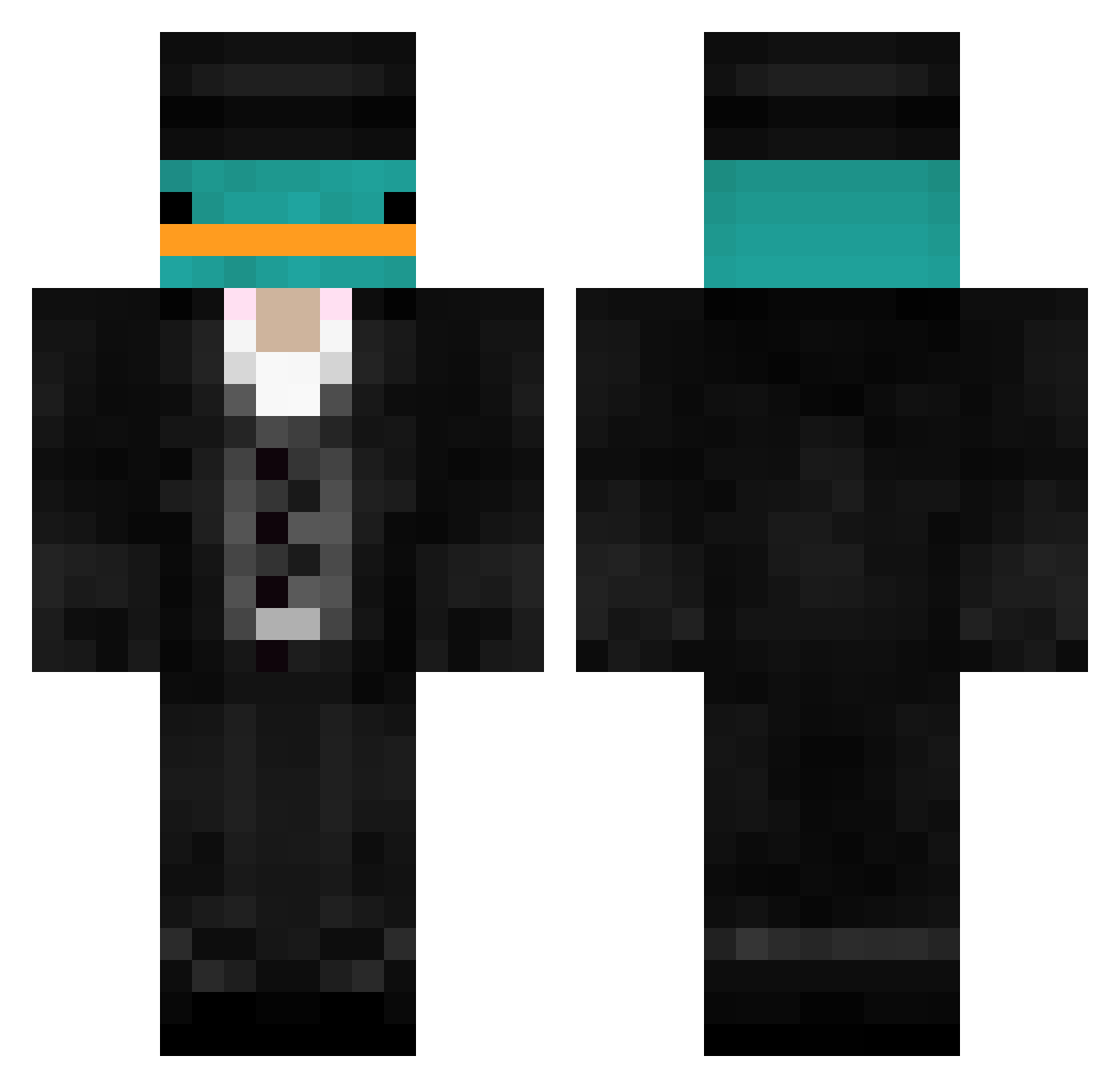 Sooill Minecraft skin, front and back view