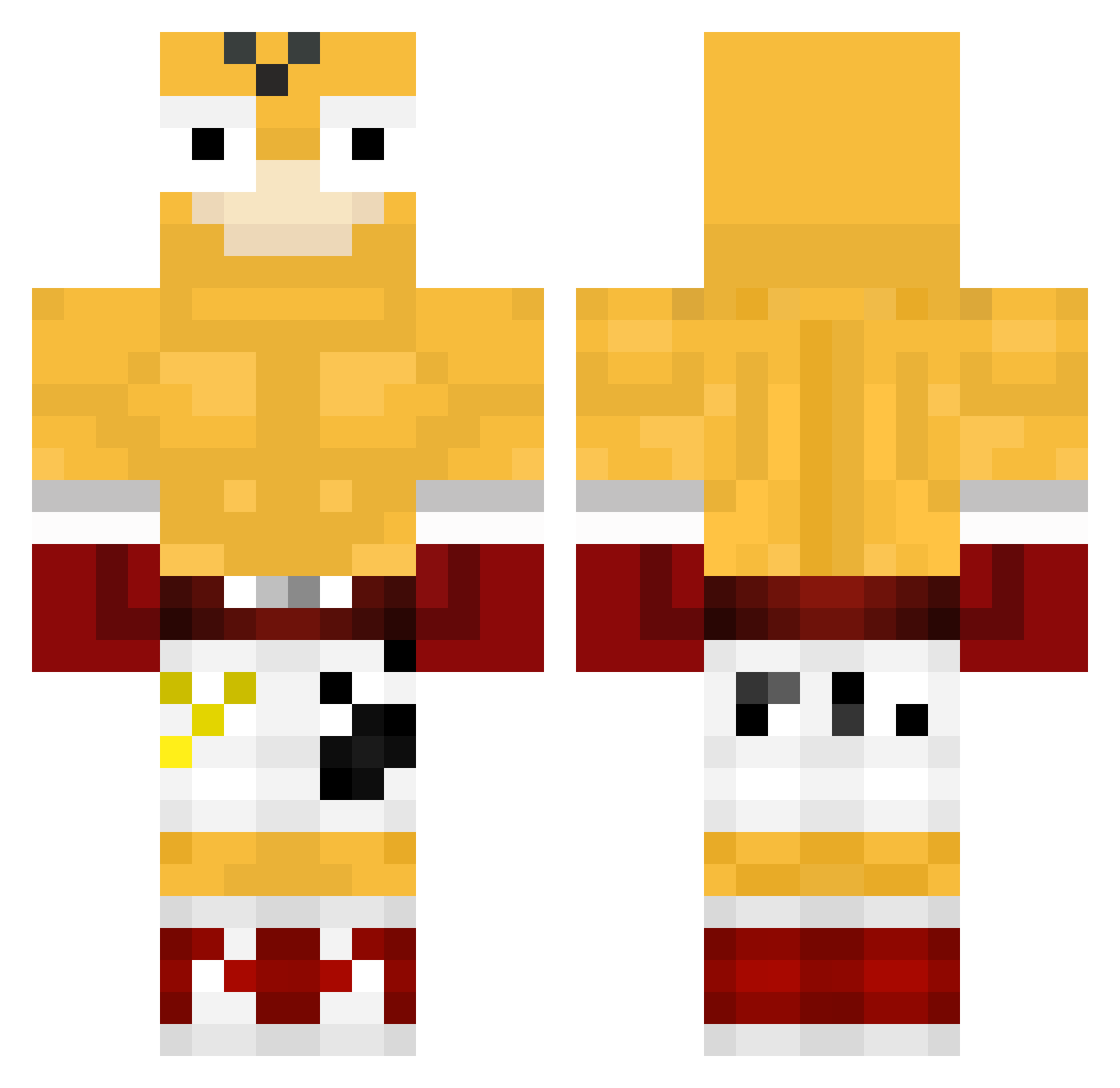 TheReeves Minecraft skin, front and back view