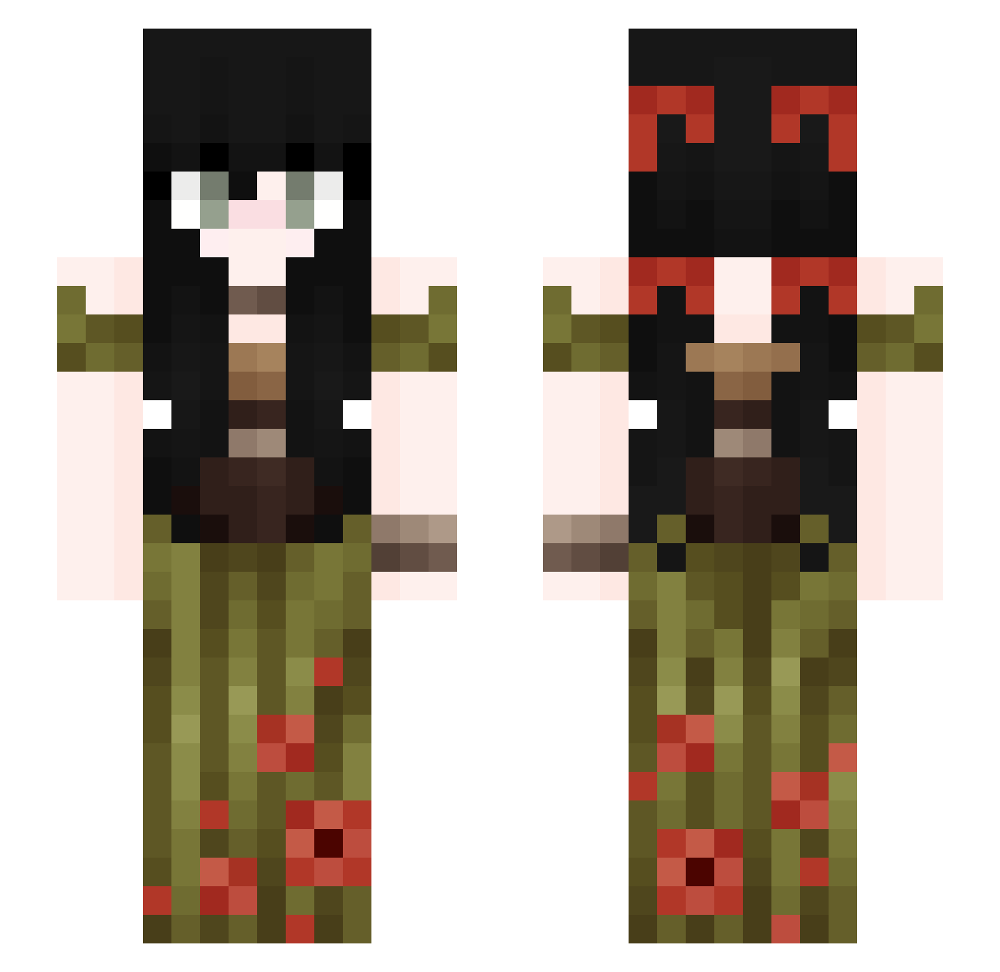 Dessumi Minecraft skin, front and back view