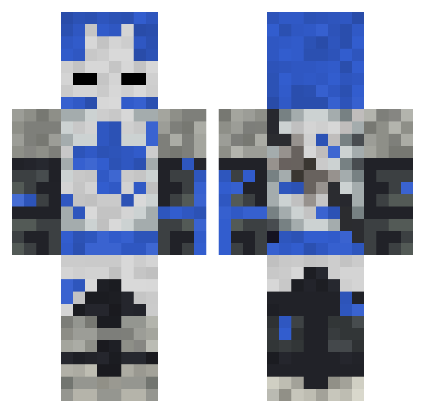 Krilli0n Minecraft skin, front and back view