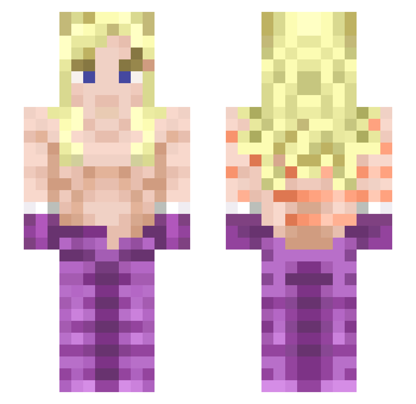 Dogy_smile Minecraft skin, front and back view
