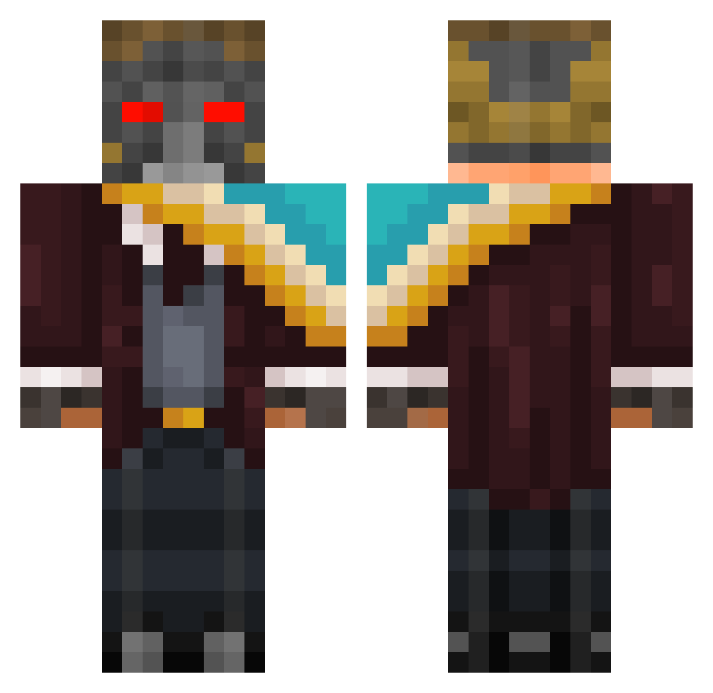 Cernunnos280 Minecraft skin, front and back view