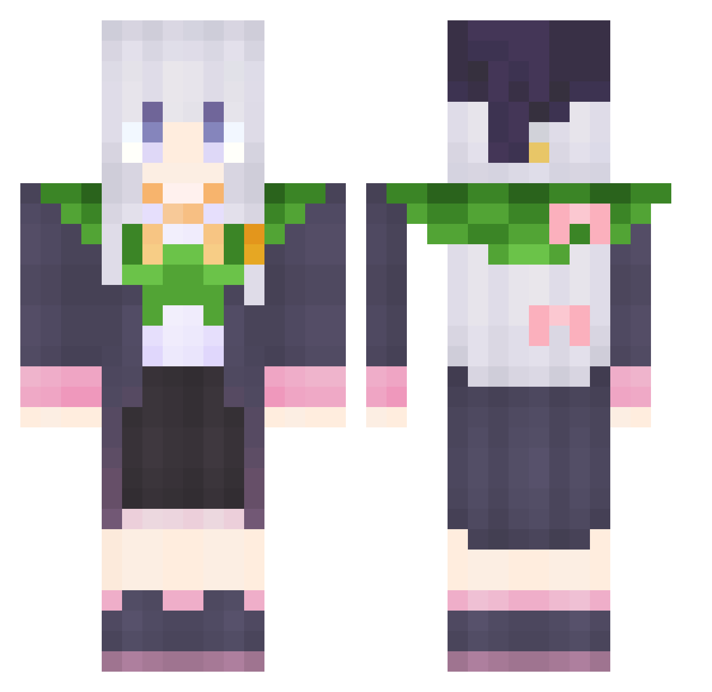 14387767 Minecraft skin, front and back view