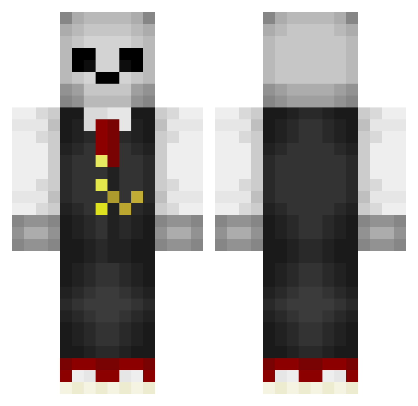 THE__END__ Minecraft skin, front and back view
