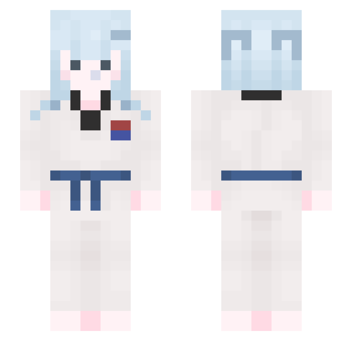 h3to_ Minecraft skin, front and back view